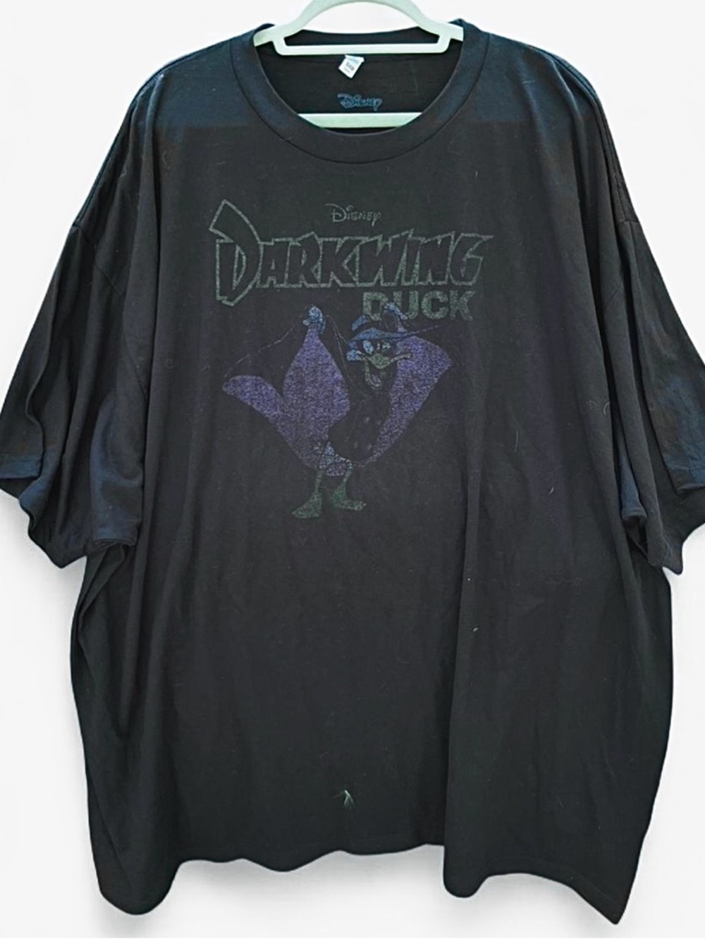 Disney Darkwing Duck XXL Tall Graphic Baggy Tee - Black with Purple Accent